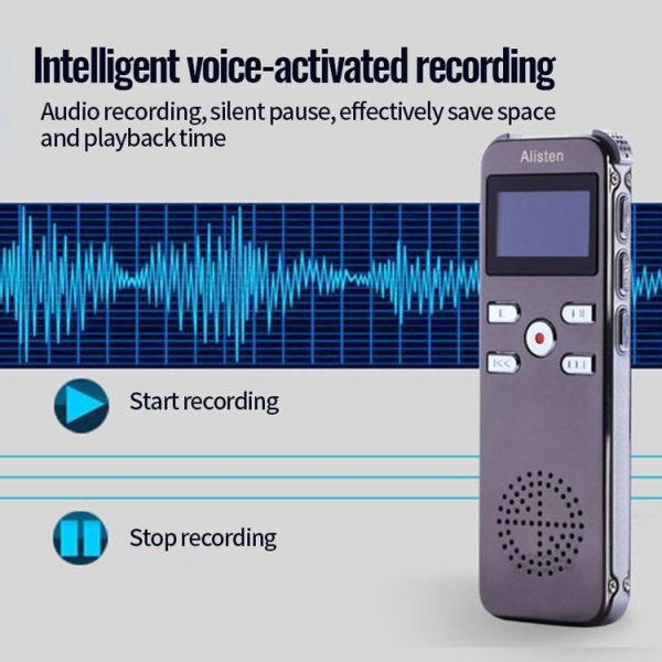 JNN X26 Mini Portable Voice Recorder with OLED Screen, Memory: 8GB (Gold) - Image 6