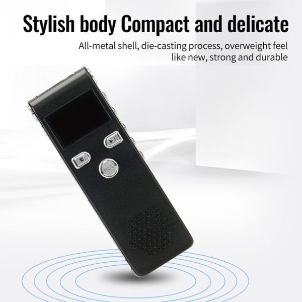 JNN X18 Mini Smart HD Noise Cancelling Voice Recorder, Memory: 4GB (Black) - Image 2