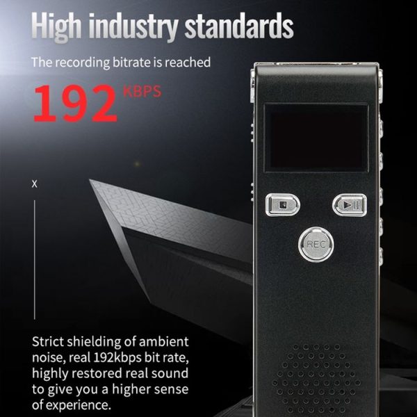 JNN X18 Mini Smart HD Noise Cancelling Voice Recorder, Memory: 4GB (Black) - Image 3