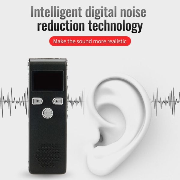 JNN X18 Mini Smart HD Noise Cancelling Voice Recorder, Memory: 4GB (Black) - Image 4