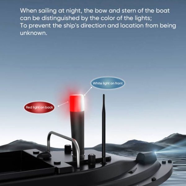T1 Fishing Bait Boat Navigation Light IP67 Waterproof (Black) - Image 3