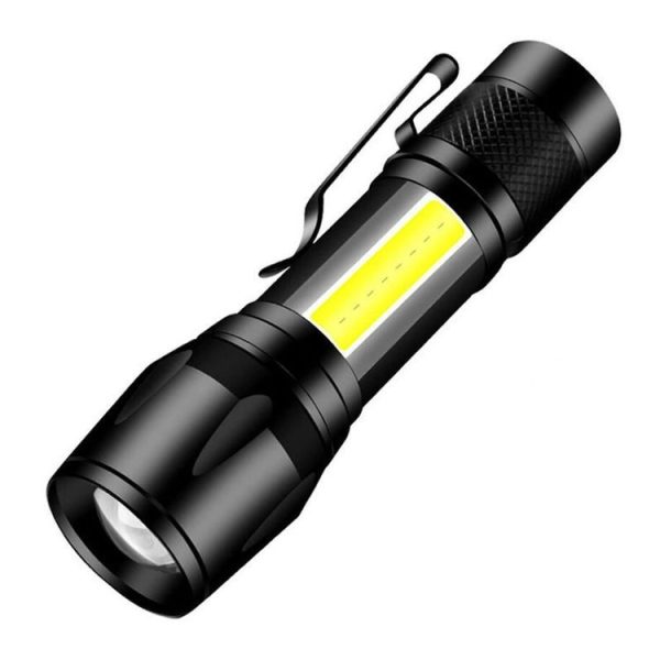 A10 Mini 395nm Ultraviolet Ray Detection Lamp COB Flashlight (Black)