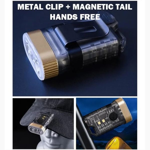 A11 Multi-function Mini Portable Light Dual LED Flashlight (Black) - Image 11
