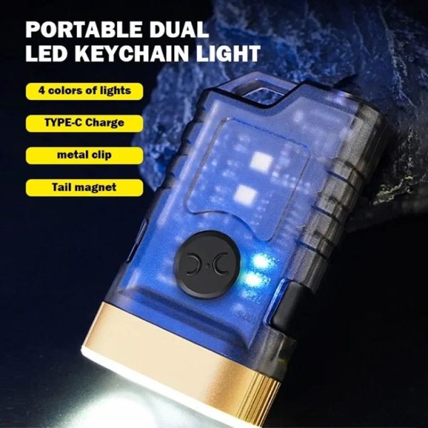 A11 Multi-function Mini Portable Light Dual LED Flashlight (Black) - Image 5