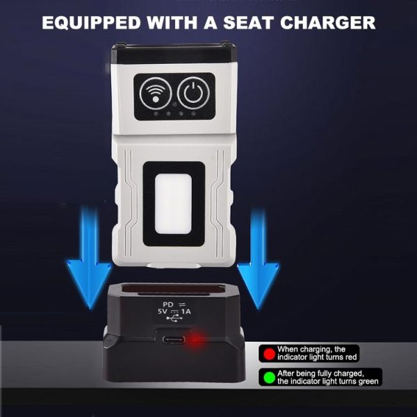 HW-213 Multi-function Rotating Sensing Cap Clip Work Light (Grey) - Image 11