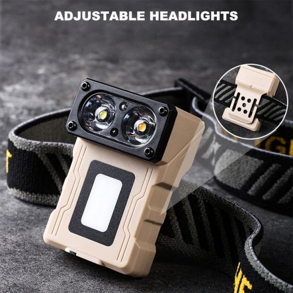 HW-213 Multi-function Rotating Sensing Cap Clip Work Light (Grey) - Image 13