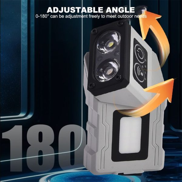 HW-213 Multi-function Rotating Sensing Cap Clip Work Light (Grey) - Image 4