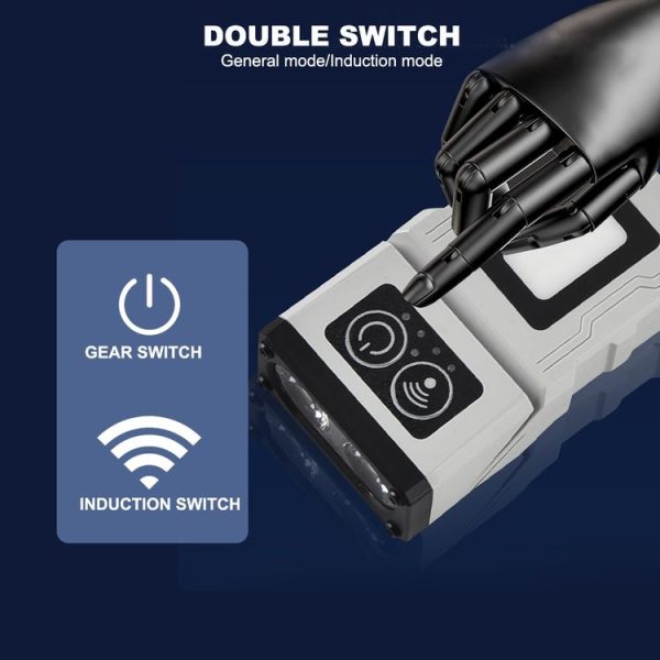 HW-213 Multi-function Rotating Sensing Cap Clip Work Light (Grey) - Image 6