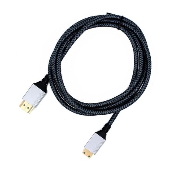 HDTV to Mini HDTV 4K UHD Video Transmission Braided Cable, Length: 0.3m (Grey) - Image 2