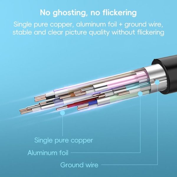HDTV to Mini HDTV 4K UHD Video Transmission Braided Cable, Length: 0.3m (Grey) - Image 3