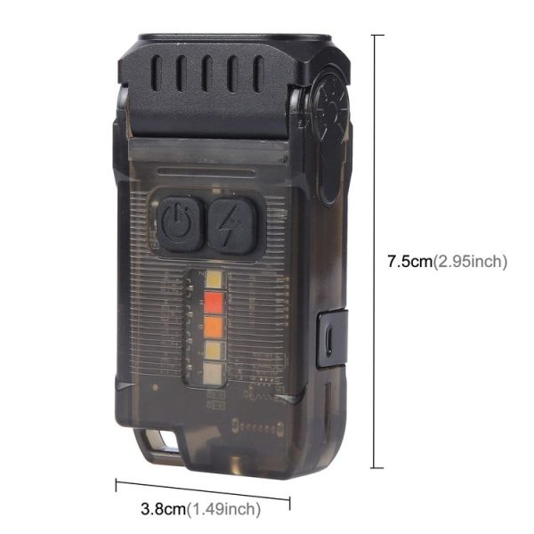 V15 EDC Flashlight Multi-function Work Light (Black) - Image 2