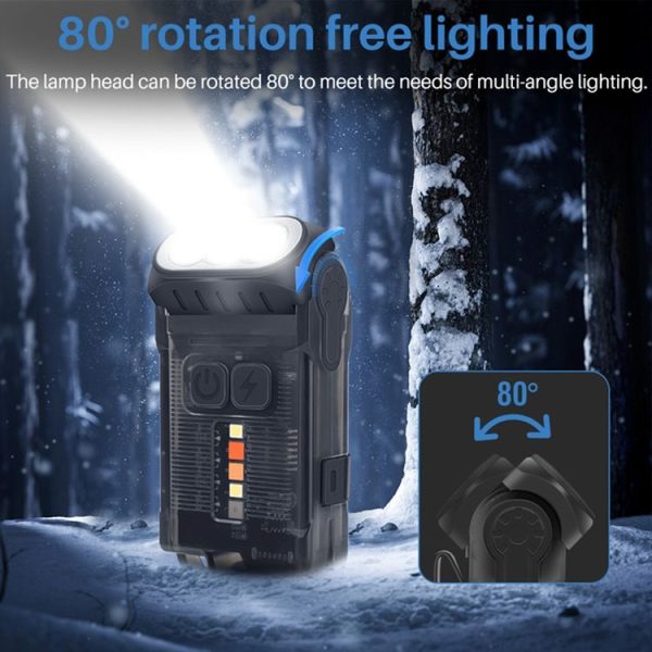 V15 EDC Flashlight Multi-function Work Light (Black) - Image 7