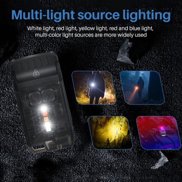 V15 EDC Flashlight Multi-function Work Light (Black) - Image 8