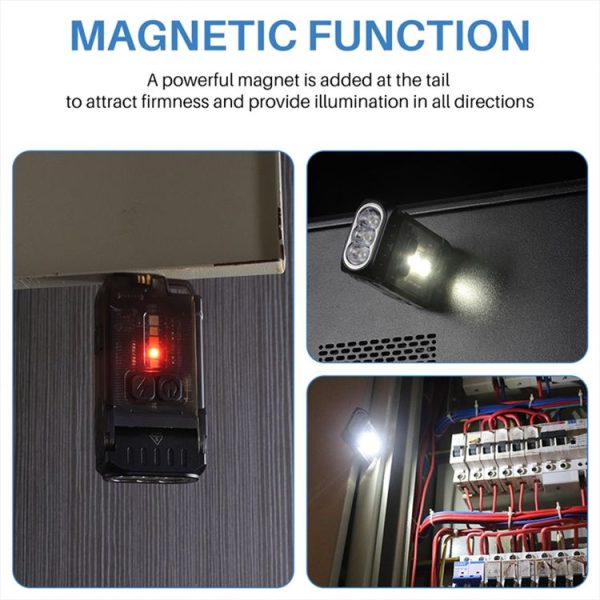 V15 EDC Flashlight Multi-function Work Light (Black) - Image 9