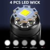 W5183 4 LEDs Highlight Mini Rechargeable Flashlight (Black) - Image 5