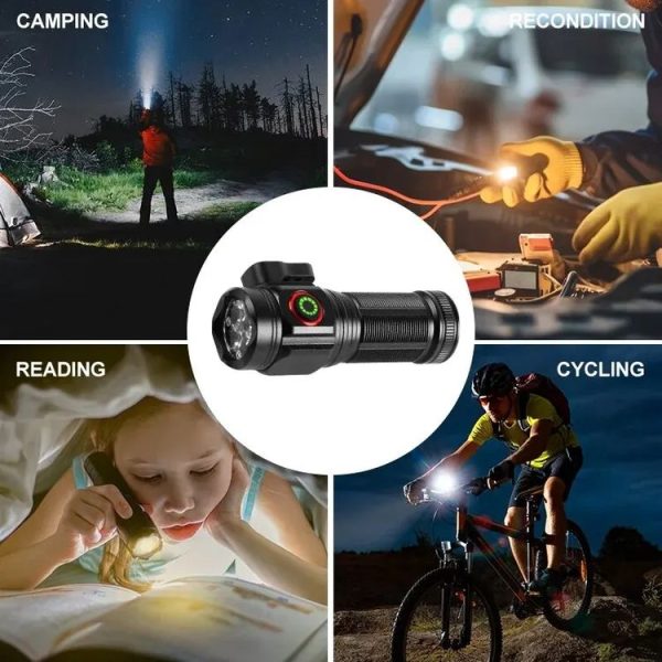W5183 4 LEDs Highlight Mini Rechargeable Flashlight (Black) - Image 9