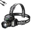 HL-03 Intelligent Induction Zoom Headlight Work Light (Black)