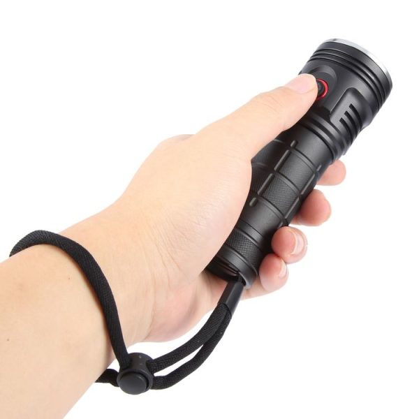 W5204 8 LEDs 3100LM High Brightness Rechargeable Flashlight (Black) - Image 6