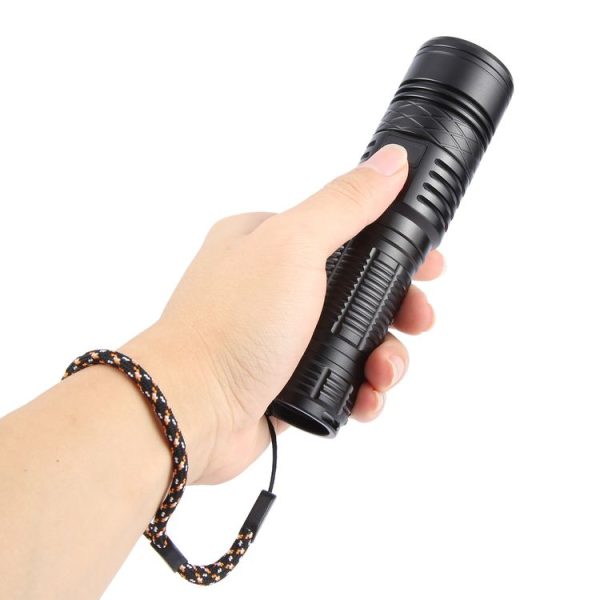816 20W Spotlight 2000LM Telescopic Zoom LED Flashlight (Black) - Image 5