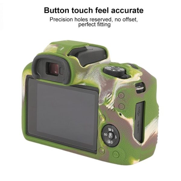 Canon EOS R100 Litchi Texture Soft Silicone Protective Case (Camouflage) - Image 4