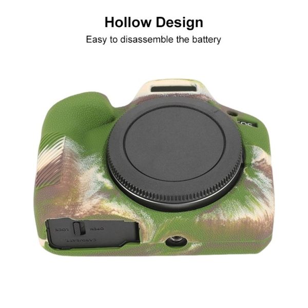 Canon EOS R100 Litchi Texture Soft Silicone Protective Case (Camouflage) - Image 6
