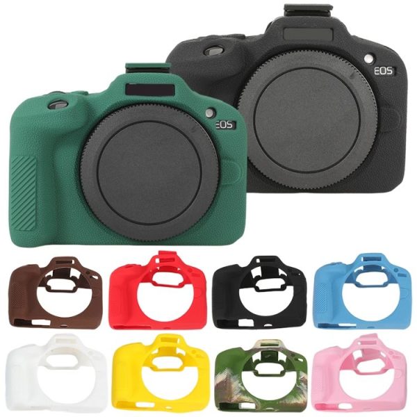 Canon EOS R100 Litchi Texture Soft Silicone Protective Case (Camouflage) - Image 7