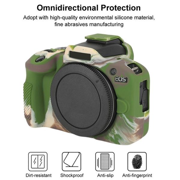 Canon EOS R100 Glossy Soft Silicone Protective Case (Camouflage) - Image 3