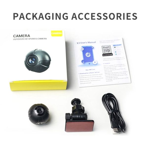 X3 Wireless Mini DV WiFi IP Camera, Support Night Vision / Motion Detection (Black) - Image 10
