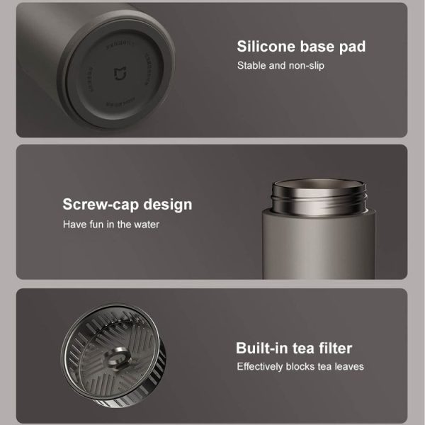 Xiaomi Mijia Ti 2 Pure Titanium Thermos Cup 480mL (Dark Grey) - Image 7