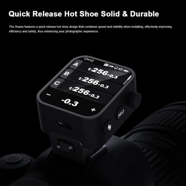 Godox X3 TTL Wireless Flash Trigger Touch Screen Flash Transmitter For Canon (Black) - Image 4