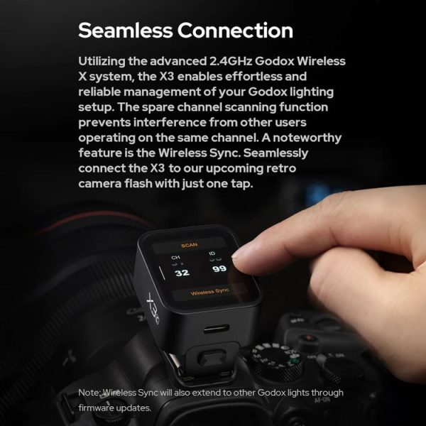 Godox X3 TTL Wireless Flash Trigger Touch Screen Flash Transmitter For Canon (Black) - Image 6