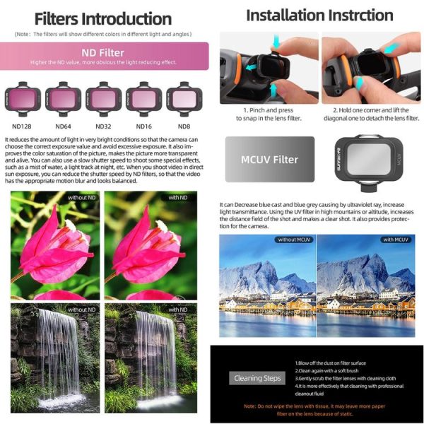 DJI Avata 2 Sunnylife Camera Lens Filter, Filter: MCUV - Image 8