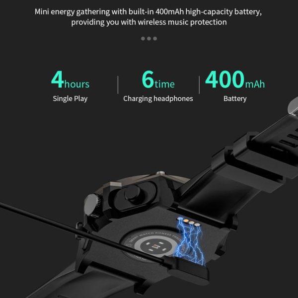 LC18 1.53 inch IP67 BT5.0 Sport Smart Watch with Earbuds, Support Bluetooth Call / Sleep / Blood Oxygen / Heart Rate / Blood Pressure Health Monitor (Black) - Image 6