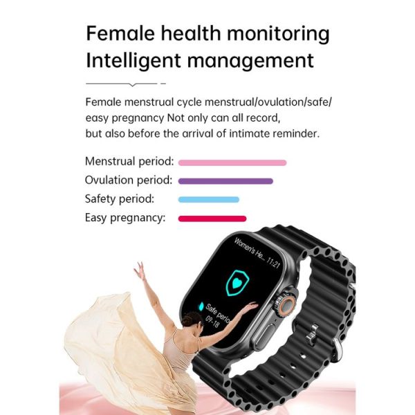 WS12 ULTRA 2 2.2 inch Sport Smart Watch, Support Payment Code / Bluetooth Call / Sleep / Blood Oxygen / Heart Rate / Blood Pressure Health Monitor (Black) - Image 10