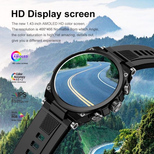 WS-23 1.52 inch IP67 Sport Smart Watch, Support Bluetooth Call / Sleep / Blood Oxygen / Heart Rate / Blood Pressure Health Monitor (Silver+Blue) - Image 5