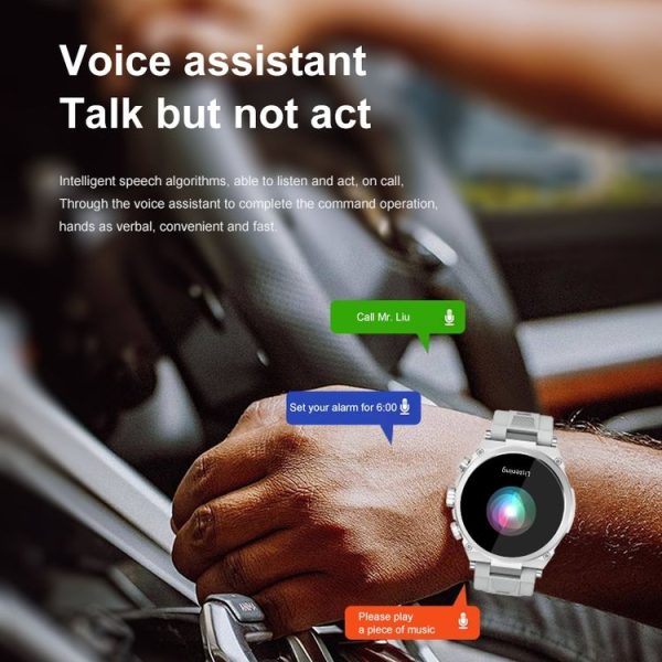 WS-23 1.52 inch IP67 Sport Smart Watch, Support Bluetooth Call / Sleep / Blood Oxygen / Heart Rate / Blood Pressure Health Monitor (Silver+Blue) - Image 9