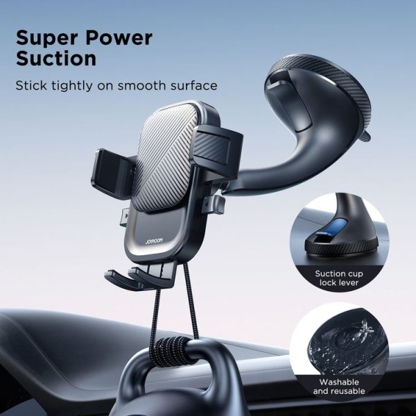 JOYROOM JR-OK6 Car Windshield Phone Holder (Black) - Image 6