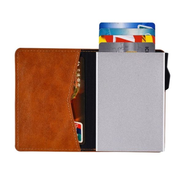 FY2402 RFID Anti-magnetic Crazy Horse Texture PU Card Bag (Brown) - Image 5