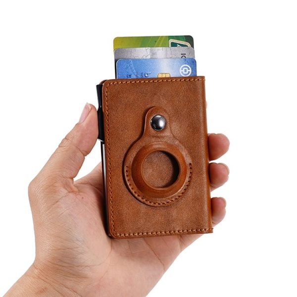 FY2402 RFID Anti-magnetic Crazy Horse Texture PU Card Bag (Brown) - Image 6