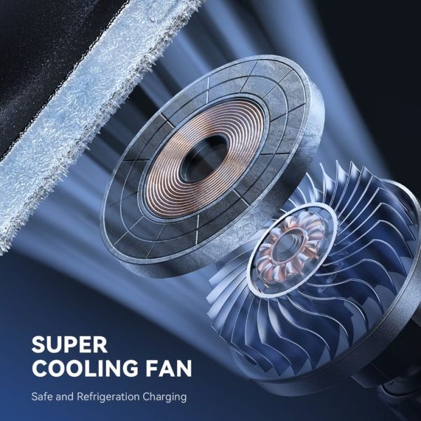 JOYROOM JR-ZS387 Cooling Fan Magnetic Car Wireless Charger Holder (Black) - Image 7