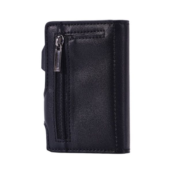 FY2405 RFID Anti-magnetic Crazy Horse Texture PU Card Bag (Black) - Image 2