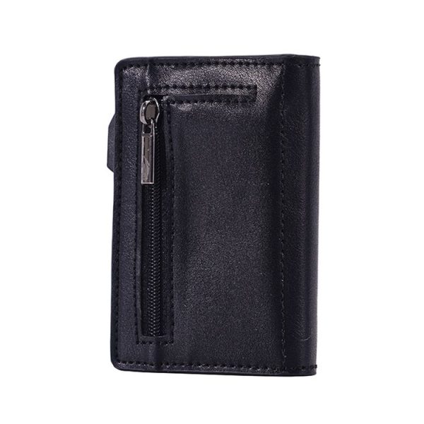 FY2406 RFID Anti-magnetic Crazy Horse Texture PU Card Bag (Black) - Image 2