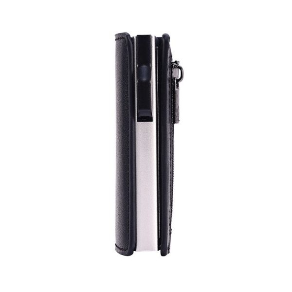 FY2406 RFID Anti-magnetic Crazy Horse Texture PU Card Bag (Black) - Image 3