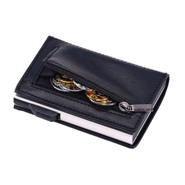 FY2406 RFID Anti-magnetic Crazy Horse Texture PU Card Bag (Black) - Image 6