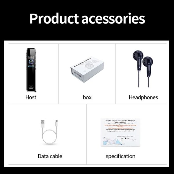 JNN Q22 HD Color Screen Stick Shape Portable Voice Recording Pen, Memory: 4GB (Black) - Image 14