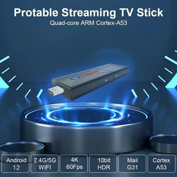 Q8 STICK Rockchip 3228A Quad-Core 1.2GHZ Android 12 4K HD TV Stick, RAM: 2GB+8GB - Image 2