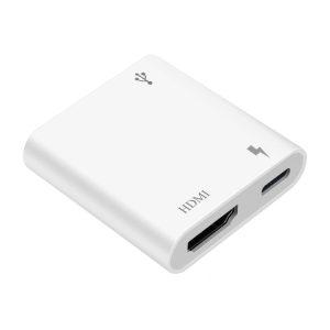 XM006 1080P iOS10.0 HDMI Mobile Phone AV Adapter (White)