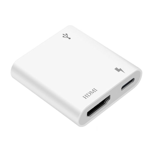 XM006 1080P iOS10.0 HDMI Mobile Phone AV Adapter (White)