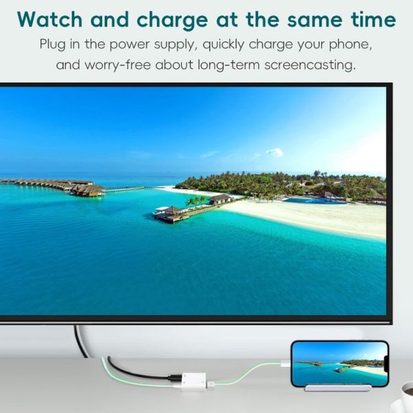 XM006 1080P iOS10.0 HDMI Mobile Phone AV Adapter (White) - Image 5
