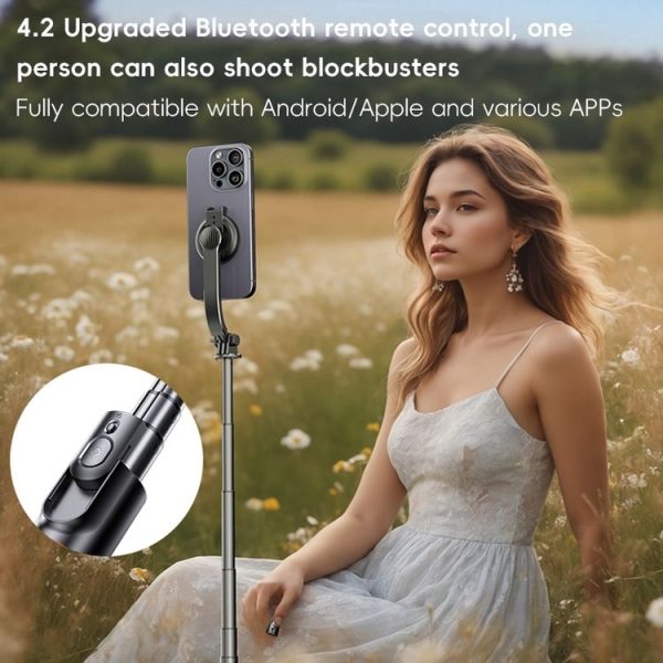 Yesido SF19 Magnetic Cell Phone Tripod Bluetooth Remote Control Selfie Stick (Black) - Image 9